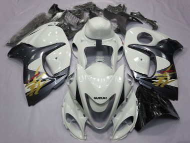 Carene Moto Suzuki GSXR 1300 Hayabusa 2008-2020 - Bianco Grigio Oro Nero Fabbrica