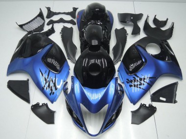 Carene Moto Suzuki GSXR 1300 Hayabusa 2008-2020 - Nero Lucido Azzurro Chiaro Fabbrica
