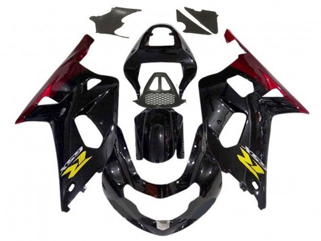 Carena Moto Suzuki GSXR1000 2000-2002 - Nero Lucido Rosso Giallo
