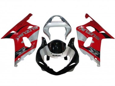 Carena Moto Suzuki GSXR1000 2000-2002 - Argento Rosso Nero Fabbrica
