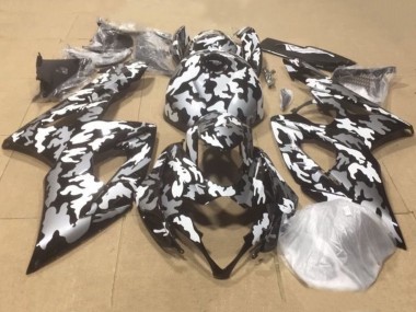 Carena Moto Suzuki GSXR1000 2000-2002 - Nero Bianco Grigio Camouflage Fabbrica
