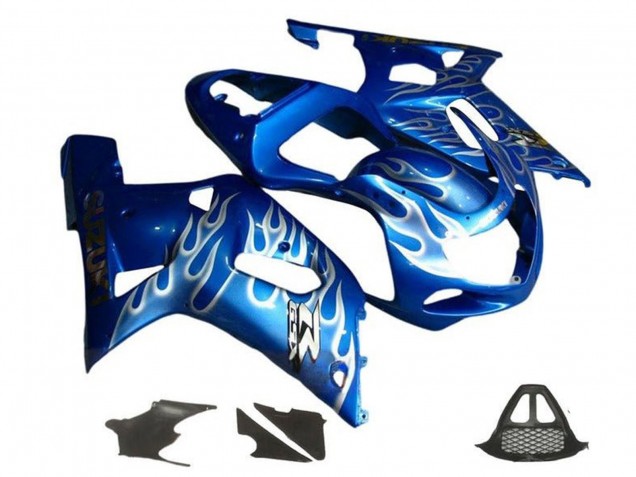 Carena Moto Suzuki GSXR1000 2000-2002 - Blu Bianco Fiamma