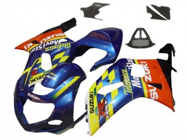 Carene Moto Suzuki GSXR1000 2000-2002 - Blu Giallo Rosso Telefonica Motul Fabbrica
