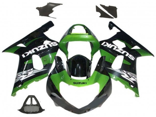Carena Moto Suzuki GSXR1000 2000-2002 - Verde Nero Lucido Grigio Bianco