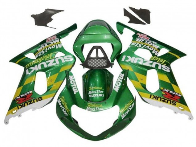 Carena Moto Suzuki GSXR1000 2000-2002 - Verde Giallo Bianco Motul