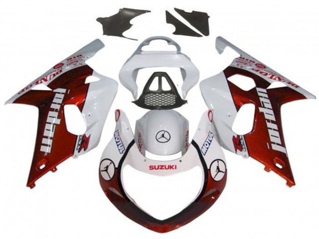 Carena Moto Suzuki GSXR1000 2000-2002 - Bianco Rosso Jordan