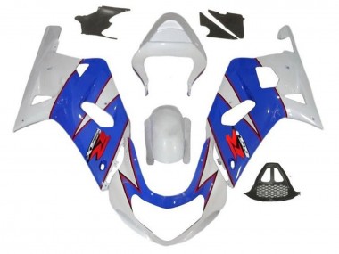 Carena Moto Suzuki GSXR1000 2000-2002 - Bianco Blu Rosso Gessato Fabbrica