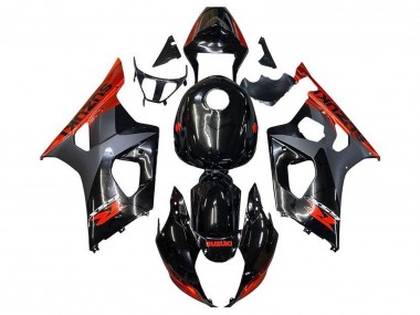 Carena Moto Suzuki GSXR 1000 2003-2004 - Nero Lucido Nero Opaco Arancia Fabbrica