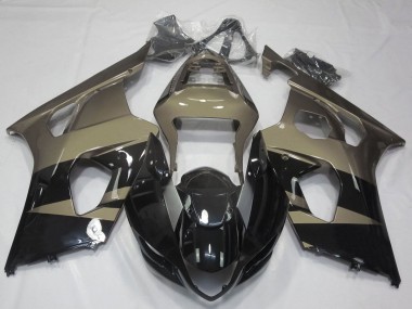 Carena Moto Suzuki GSXR 1000 2003-2004 - Nero Lucido Taupe Marrone Fabbrica