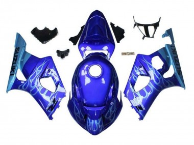 Carena Moto Suzuki GSXR 1000 2003-2004 - Blu Azzurro Chiaro Bianco Fiamma Fabbrica