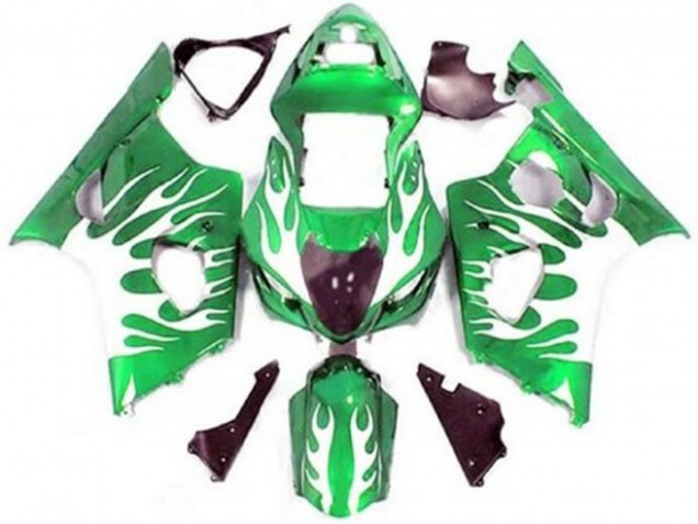 Carena Moto Suzuki GSXR 1000 2003-2004 - Verde Bianco Fiamma