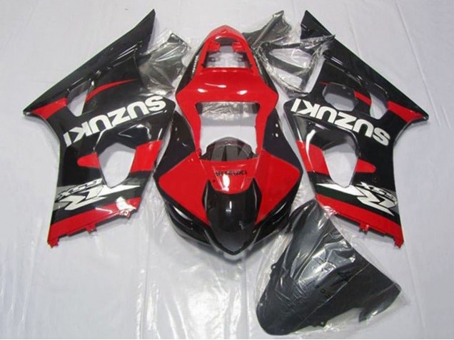 Carena Moto Suzuki GSXR 1000 2003-2004 - Rosso Nero Argento