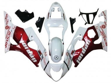 Carena Moto Suzuki GSXR 1000 2003-2004 - Bianco Rosso Jordan Fabbrica