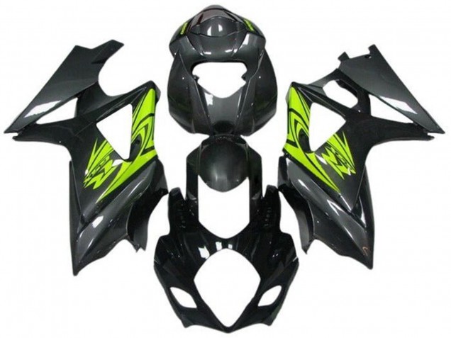 Carena Moto Suzuki GSXR 1000 2005-2006 - Nero Grigio Neon Giallo