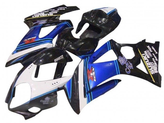 Carena Moto Suzuki GSXR 1000 2005-2006 - Nero Lucido Blu Bianco Corona