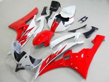 Kit Carena Moto ABS Yamaha YZF R6 2006-2007 - Bianco Rosso Fabbrica