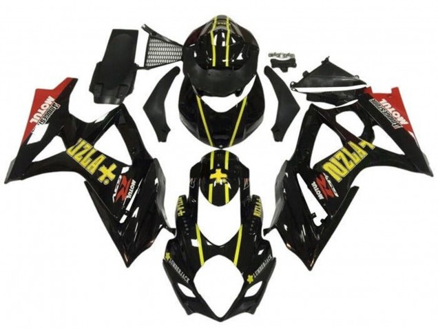 Carena Moto Suzuki GSXR 1000 2005-2006 - Nero Oro Rizla Rosso