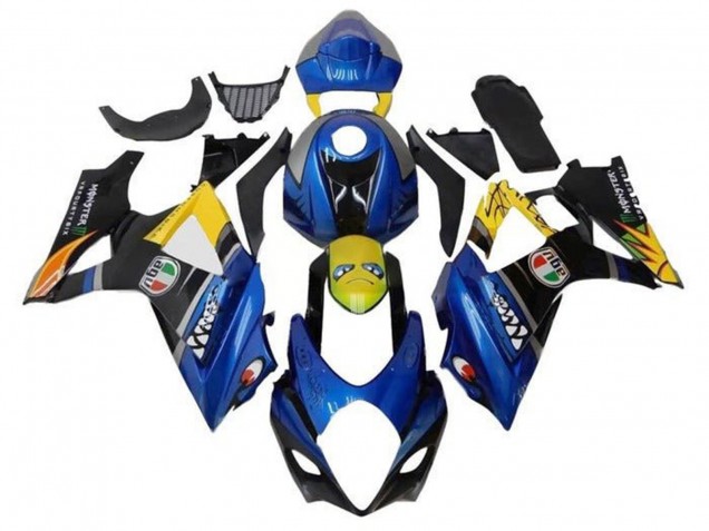 Carena Moto Suzuki GSXR 1000 2005-2006 - Blu Giallo Nero Squalo