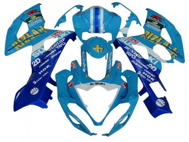 Carena Moto Suzuki GSXR 1000 2005-2006 - Blu Bianco Banda Rizla