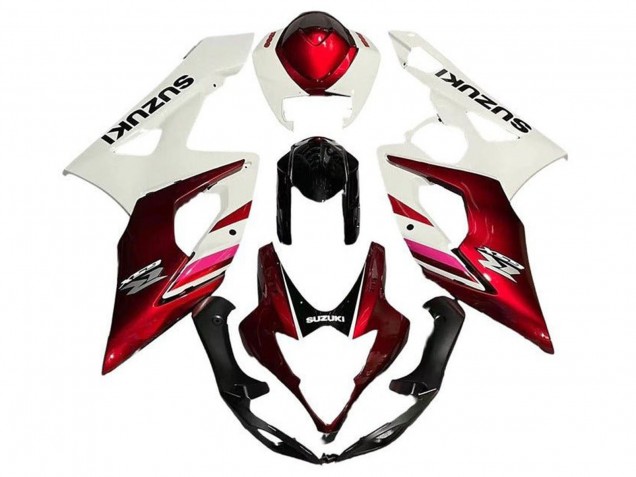 Carena Moto Suzuki GSXR 1000 2005-2006 - Bianco Caramella Rosso Nero