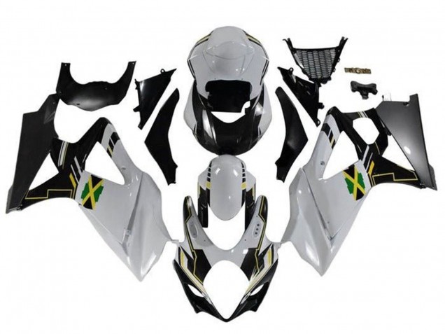 Carena Moto Suzuki GSXR 1000 2005-2006 - Bianco Nero Giallo Jamaica