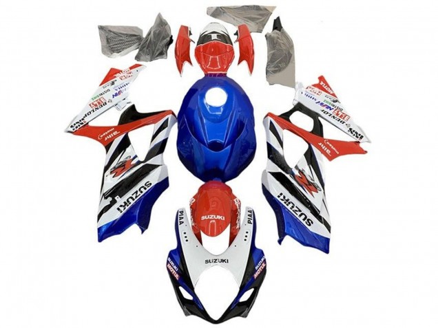 Carena Moto Suzuki GSXR 1000 2005-2006 - Bianco Rosso Blu Nero Banda