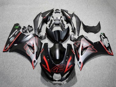 Carena Moto Suzuki GSXR1000 2017-2024 - Nero Opaco Rosso 42 Fabbrica