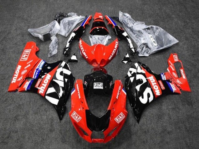 Carene Moto Suzuki GSXR1000 2017-2025 - Rosso Bianco Blu Nero Motul