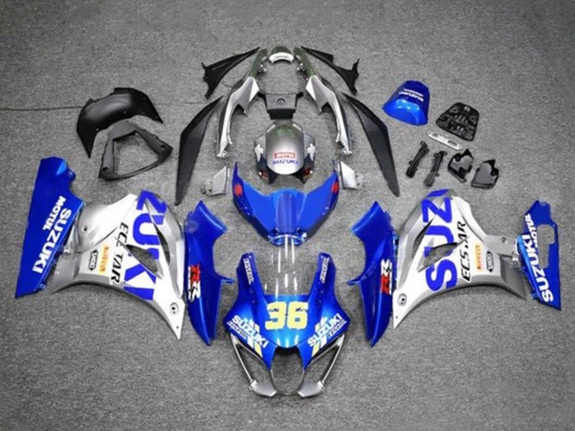 Carene Moto Suzuki GSXR1000 2017-2025 - Blu Argento Ecstar 36