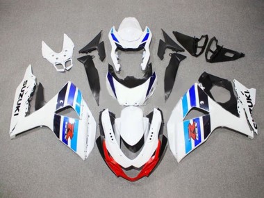 Carena Moto Suzuki GSXR 1000 2009-2016 - Bianco Blu Rosso Nero Banda Fabbrica