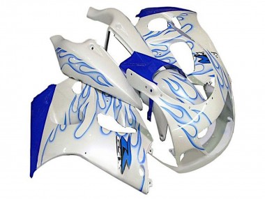Carena Moto Suzuki GSXR 600 / GSXR 750 1996-2000 - Bianco Blu Fiamma Fabbrica