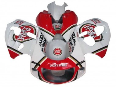 Carena Moto Suzuki GSXR 600 / GSXR 750 1996-2000 - Bianco Rosso Lucky Strike Fabbrica