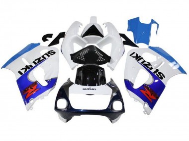 Carena Moto Suzuki GSXR 600 / GSXR 750 1996-2000 - Bianco Triple Blu Nero Rosso Fabbrica