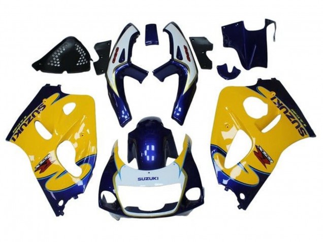 Carena Moto Suzuki GSXR 600 / GSXR 750 1996-2000 - Giallo Blu Tribal