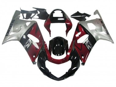 Carena Moto Suzuki GSXR 600 / GSXR 750 2001-2003 - Argento Rosso Nero Lucido Fabbrica
