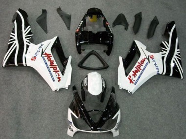 Kit Carena Moto Triumph Daytona 675 Triple 2006-2008 - Bianco Nero Lucido Fabbrica