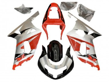 Carena Moto Suzuki GSXR 600 / GSXR 750 2001-2003 - Argento Rosso Nero Lucido Fabbrica