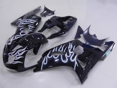 Carena Moto Suzuki GSXR 600 / GSXR 750 2001-2003 - Nero Lucido Bianco Fiamma Fabbrica