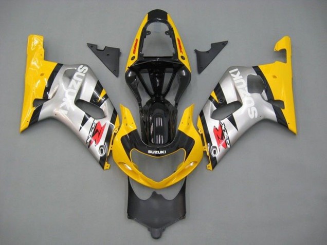 Carena Moto Suzuki GSXR 600 / GSXR 750 2001-2003 - Giallo Argento Nero Lucido Rosso