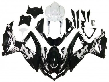 Carena Moto Suzuki GSXR 600 / GSXR 750 2008-2010 - Bianco Nero Lucido Leyla Fabbrica