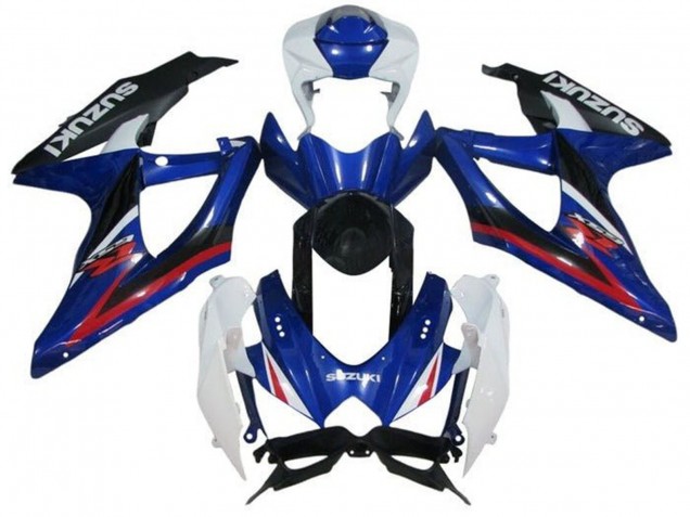 Carena Moto Suzuki GSXR 600 / GSXR 750 2008-2010 - Bianco Blu Rosso Nero