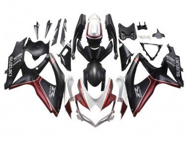 Carena Moto Suzuki GSXR 600 / GSXR 750 2008-2010 - Bianco Rosso Nero Opaco Fabbrica