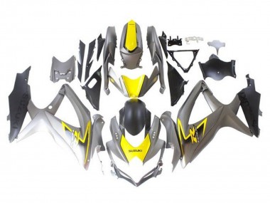 Carena Moto Suzuki GSXR 600 / GSXR 750 2008-2010 - Argento Giallo Nero Fabbrica