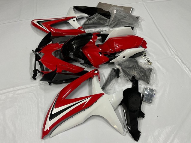 Carena Moto Suzuki GSXR 600 / GSXR 750 2008-2010 - Bianco Rosso Nero Lucido