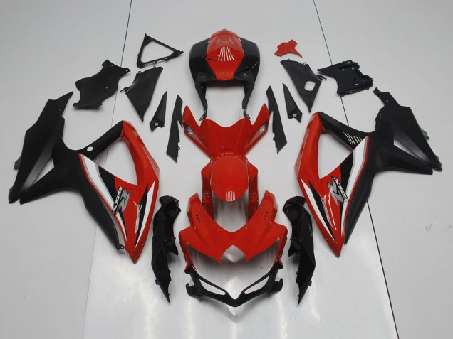 Carena Moto Suzuki GSXR 600 / GSXR 750 2008-2010 - Rosso Nero Bianco Argento
