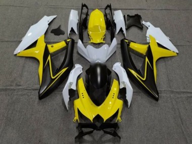 Carena Moto Suzuki GSXR 600 / GSXR 750 2008-2010 - Bianco Giallo Grigio Nero Fabbrica