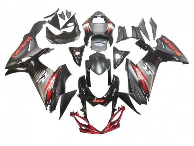 Carena Moto Suzuki GSXR 600 / GSXR 750 2011-2024 - Nero Grigio Rosso
