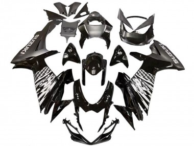 Carena Moto Suzuki GSXR 600 / GSXR 750 2011-2024 - Nero Lucido Argento Fabbrica