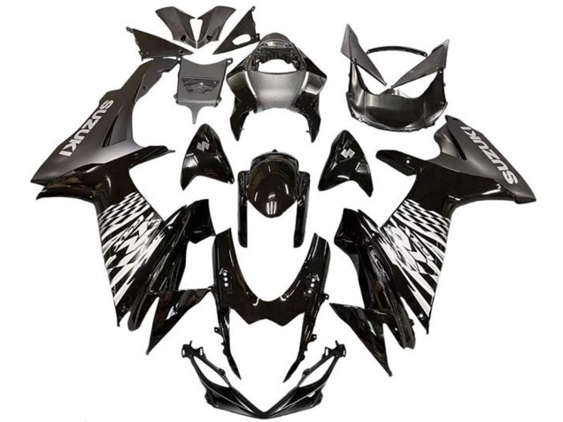 Carena Moto Suzuki GSXR 600 / GSXR 750 2011-2024 - Nero Lucido Argento
