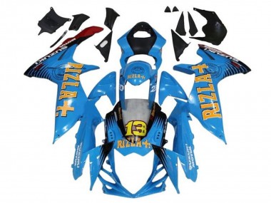 Carena Moto Suzuki GSXR 600 / GSXR 750 2011-2024 - Blu Giallo Rosso Nero Rizla 13 Fabbrica